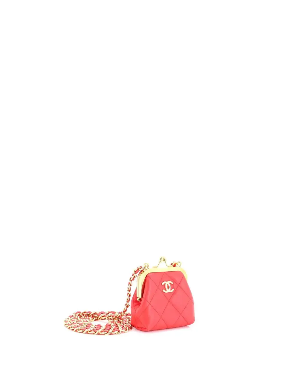 Chanel Kiss Lock Clutch With Chain #268823C21B